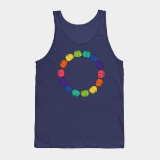 Rainbow Colored Pumpkin Ring Tank Top